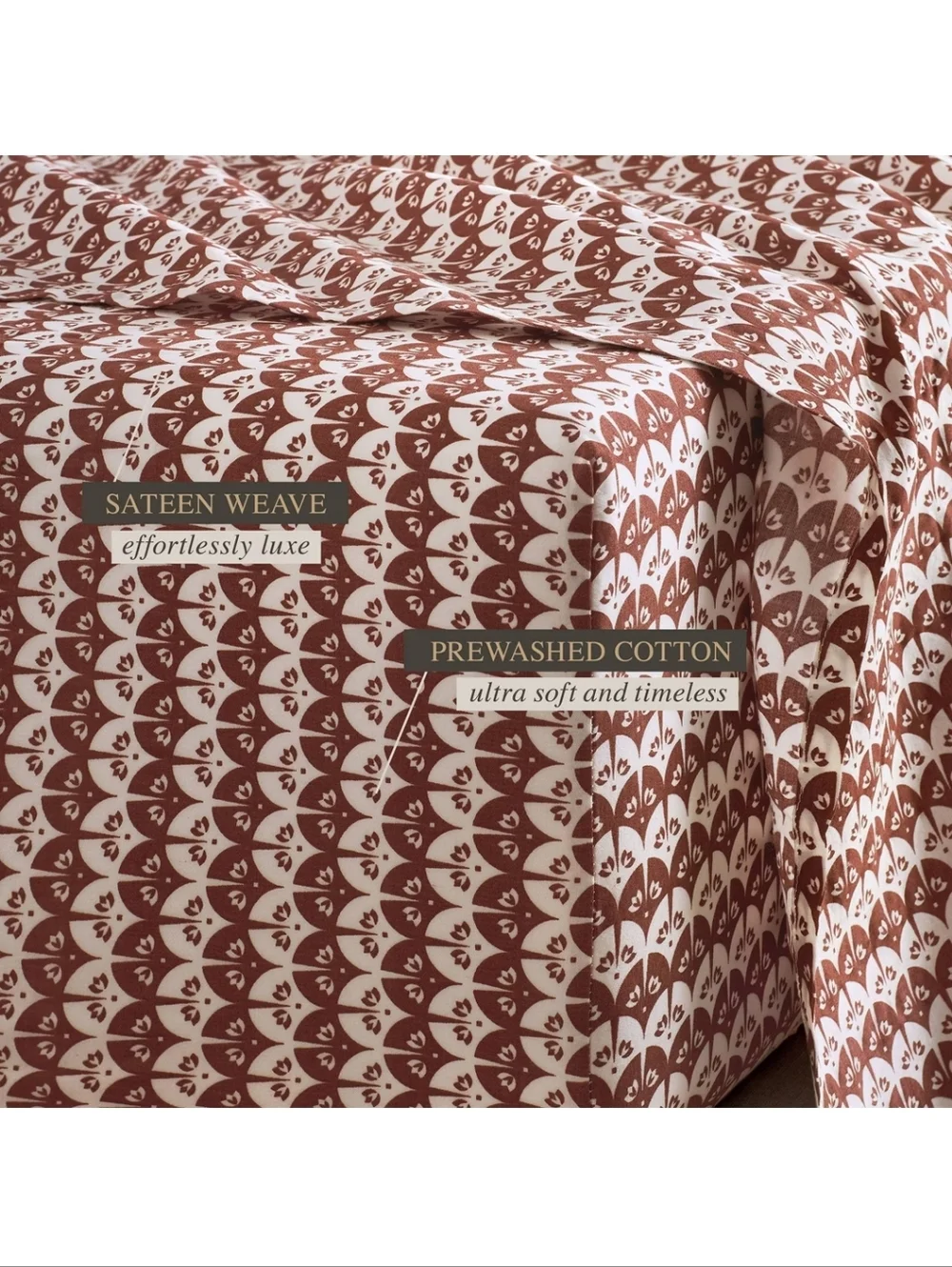 New!JEREMIAH Brent Home Cotton Blend  Patterned Sheet Set Sateen weave Y2K